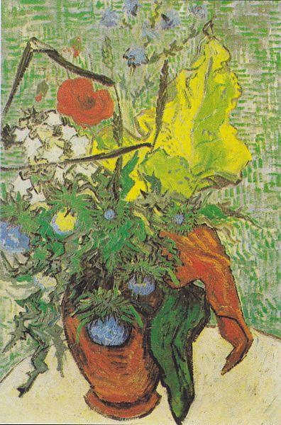 Vincent Van Gogh Wild flowers and thistles in a vase oil painting image